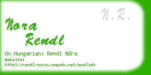 nora rendl business card